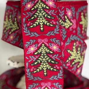 50 Yards Premium Wired Holiday Norwegian Tree Ribbon